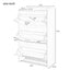 U-Can Shoe Storage Cabinet for Entryway with 3 Flip Drawers, Modern Shoe Organizer Cabinet, Free Standing Shoe Rack Black - Korvel