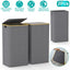 2-Pack Collapsible Laundry Hampers with Lid - 100L Capacity
