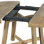 TREXM 5-Piece Farmhouse Dining Table Set Wood Round Extendable Dining Table and 4 Upholstered Dining Chairs (Natural Wood Wash) - Korvel