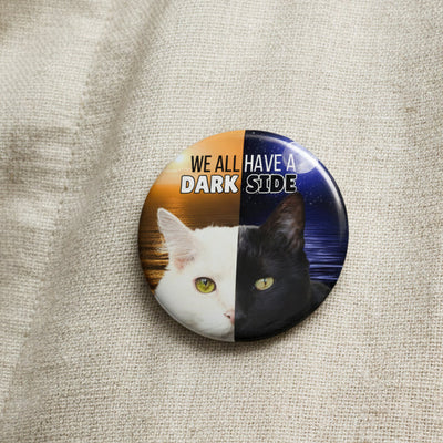 Embrace the Duality – Cat Pinback Button - Korvel