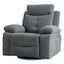 270 degree rotating electric recliner speaker with LED light, USB+C charging port, extendable foot pedal, adjustable backrest - Korvel