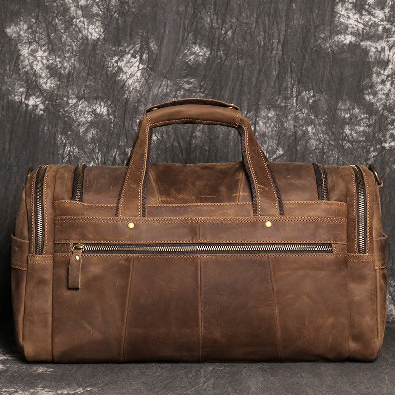 Genuine Crazy Horse Leather Hand Luggage Bag