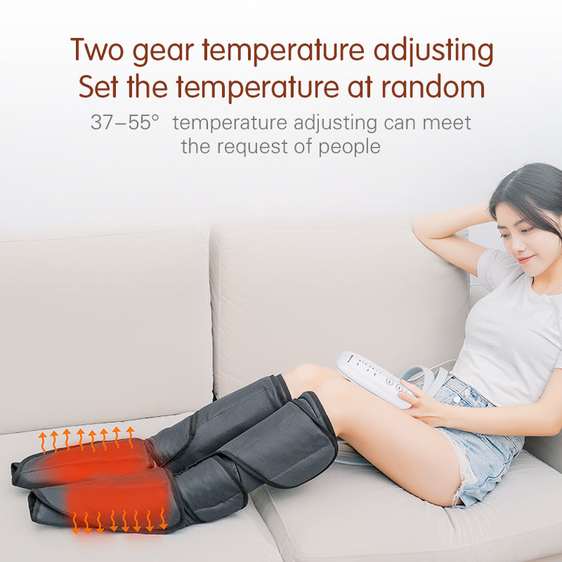 Leg Massager Air Wave Massager Electric Heated Foot Massager Calf Kneading Massager Air Wave - Korvel