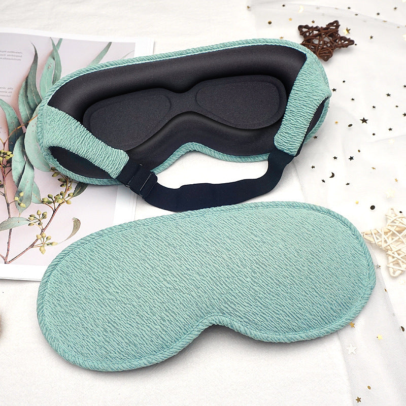 3D blackout eye mask integrated 3D nasal wing breathable elastic band adjustment - Korvel