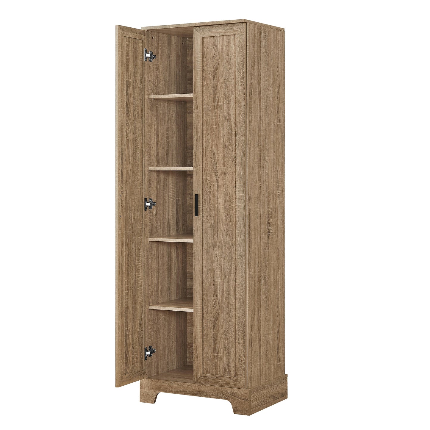Elegante armario de almacenamiento marrón con estante ajustable