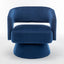 Swivel Barrel Chair, Velvet Accent Armchair 360 Degree Swivel Club Chair for Living Room Bedroom Reception Room - Korvel