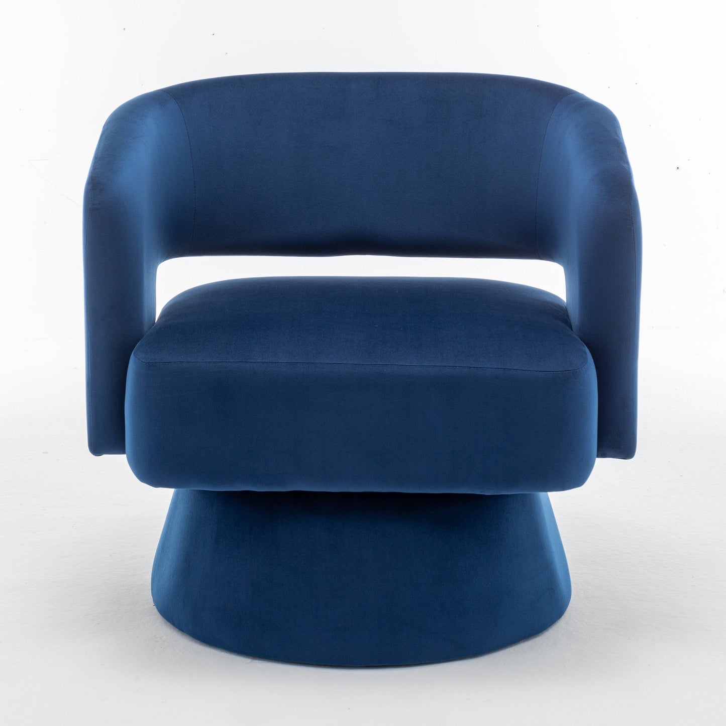 Swivel Barrel Chair, Velvet Accent Armchair 360 Degree Swivel Club Chair for Living Room Bedroom Reception Room - Korvel
