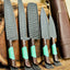Exquisite Chef's Knife Set – 13" Handcrafted Stainless Steel Blade with Wenge Wood & Resin Handle + Premium Leather Sheath - Korvel