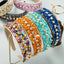 Colorful Turquoise Diamond Wide Edge Headband Set