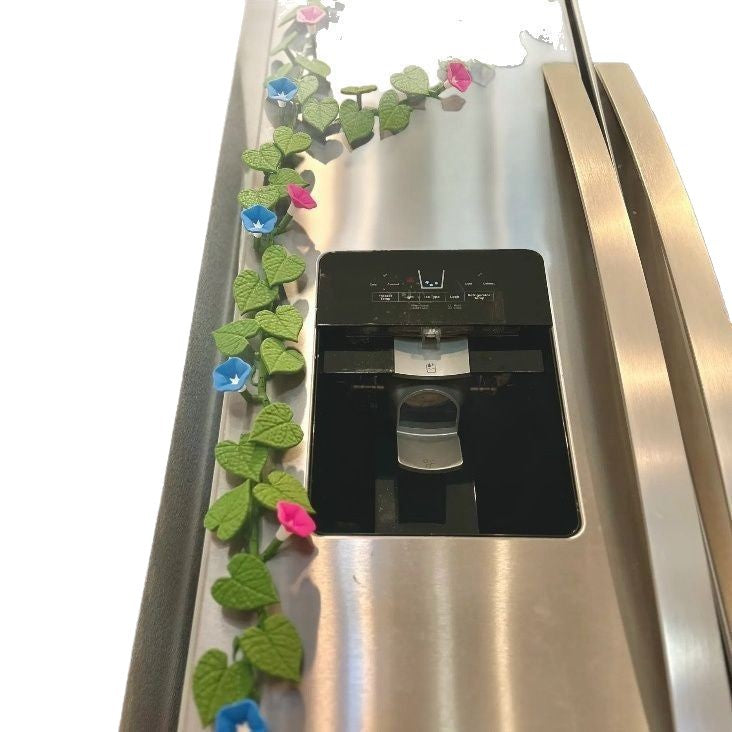 Morning Glory Magnets 3D printed artificial morning glory refrigerator sticker decoration - Korvel