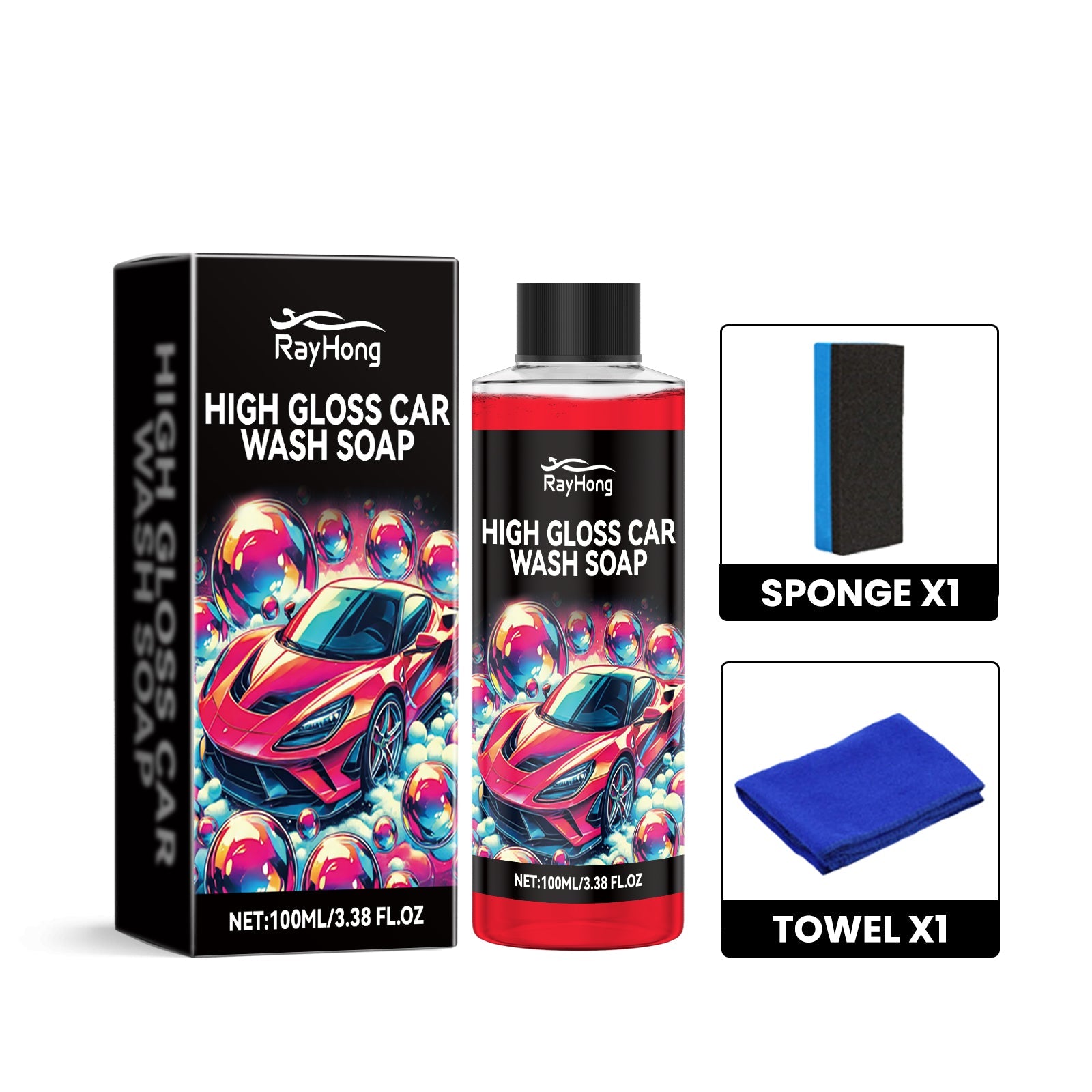 Foam Car Wash Liquid, Car Cleaning Mild Decontamination Foam Dust Refurbished Bright Cleaner - Korvel