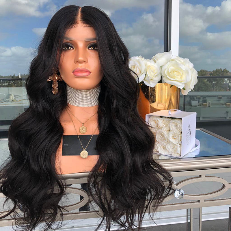 European And American Style New Wig Women's Mid-Section Long Curly Hair Fluffy Chemical Fiber Hair Lace Headgear - Korvel