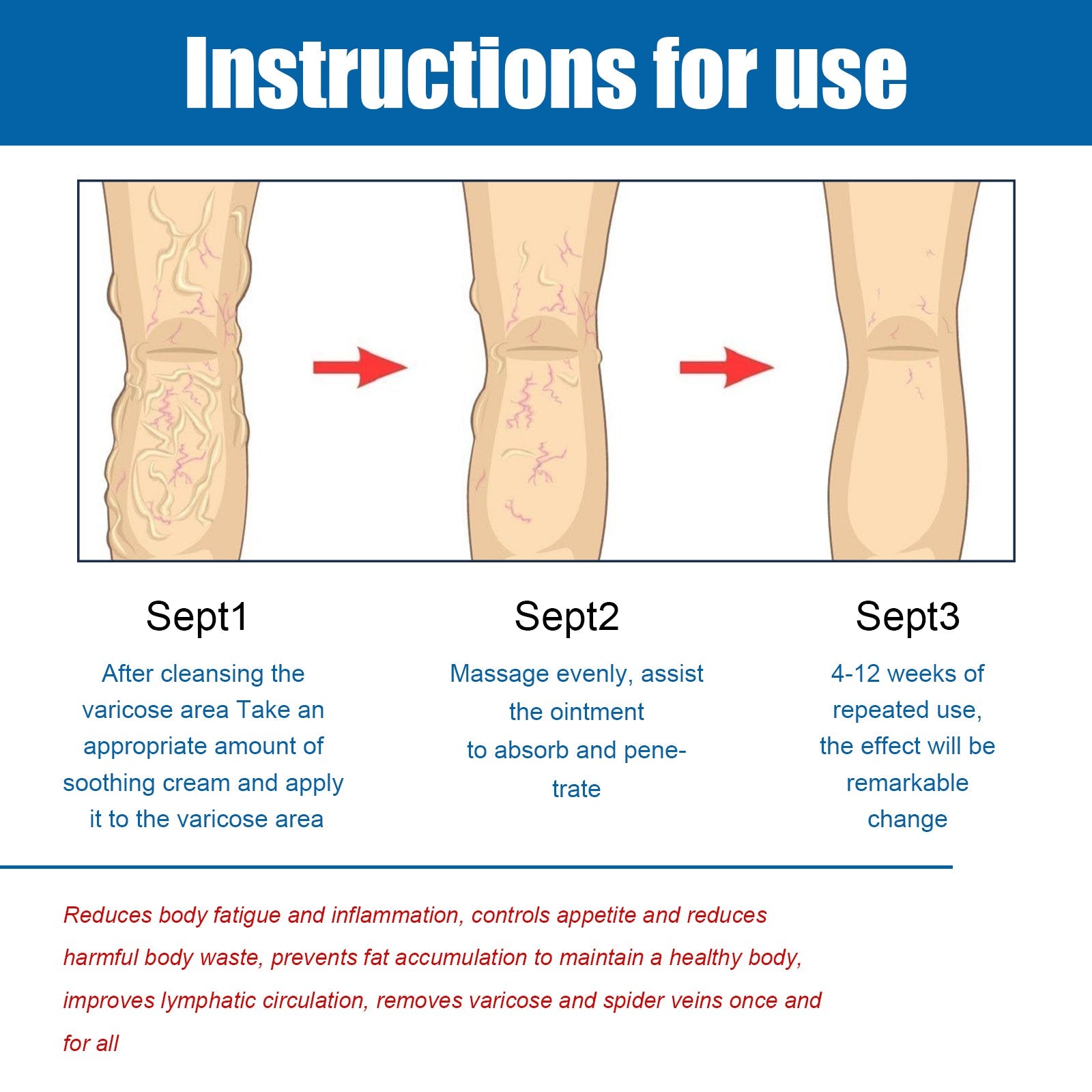 Varicose Vein Slimming Cream, Vein Repair Body Care Reduces Leg Muscle Swelling Earthworm Leg Slimming Cream - Korvel