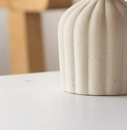 Rustic Frosted Ceramic Vase in Retro Pastoral Style
