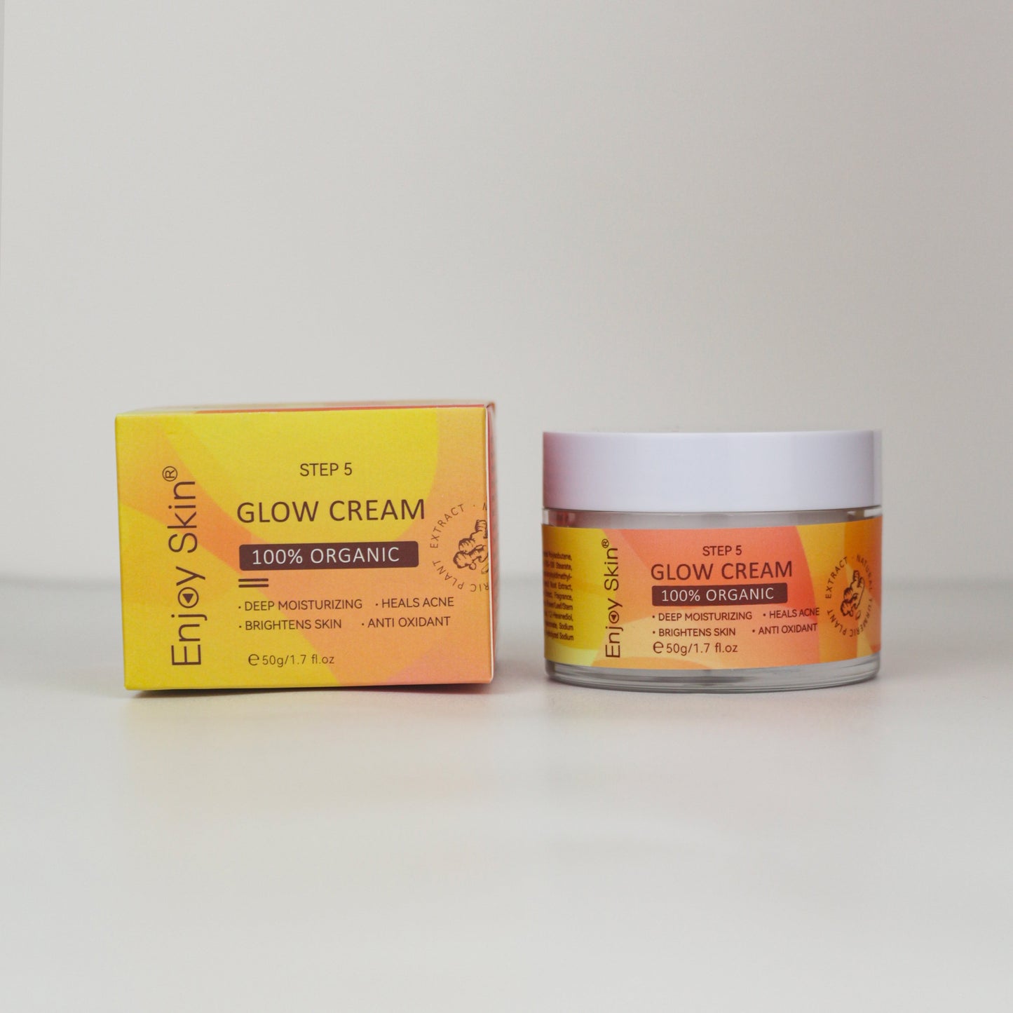 5pcs Natural Organic Vegan Facial Anti Acne Serum Skincare Cream Face Care Whitening Tumeric Skin Care Set - Korvel