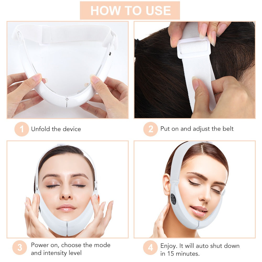 New Micro Current Colorful Light Beauty Slimming Instrument Tool Intelligent Tuina Hot Apply Lifting V-shaped Slimming - Korvel