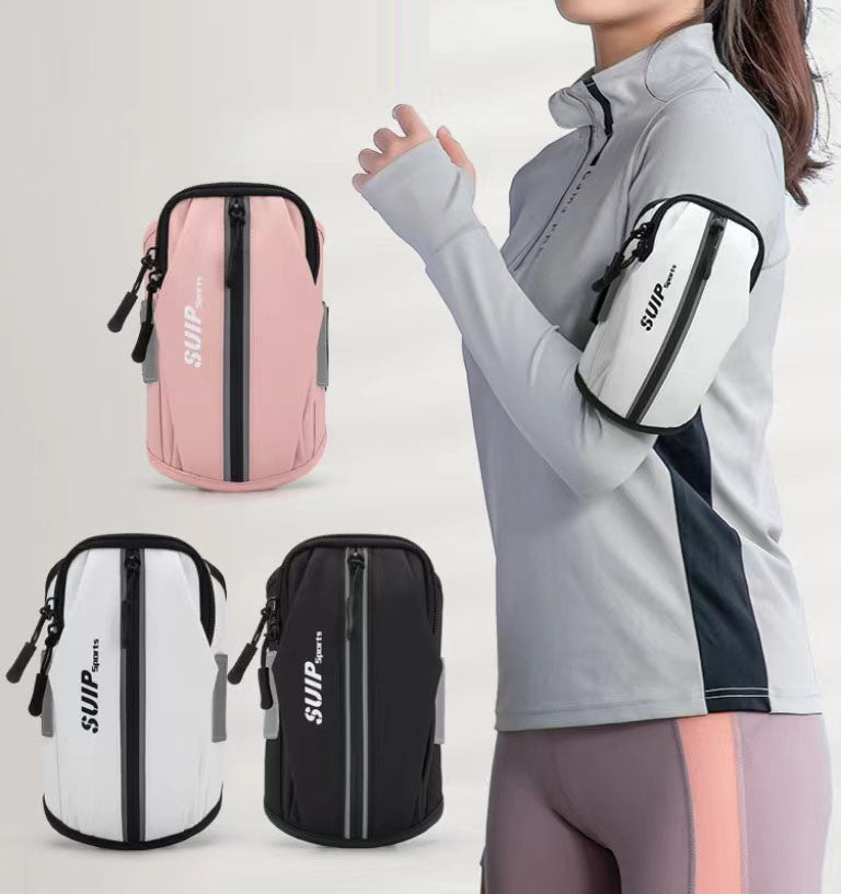 Outdoor fitness arm bag elastic men's and women's universal arm cover wrist bag fashionable waterproof running phone arm bag - Korvel