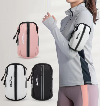 Outdoor fitness arm bag elastic men's and women's universal arm cover wrist bag fashionable waterproof running phone arm bag - Korvel