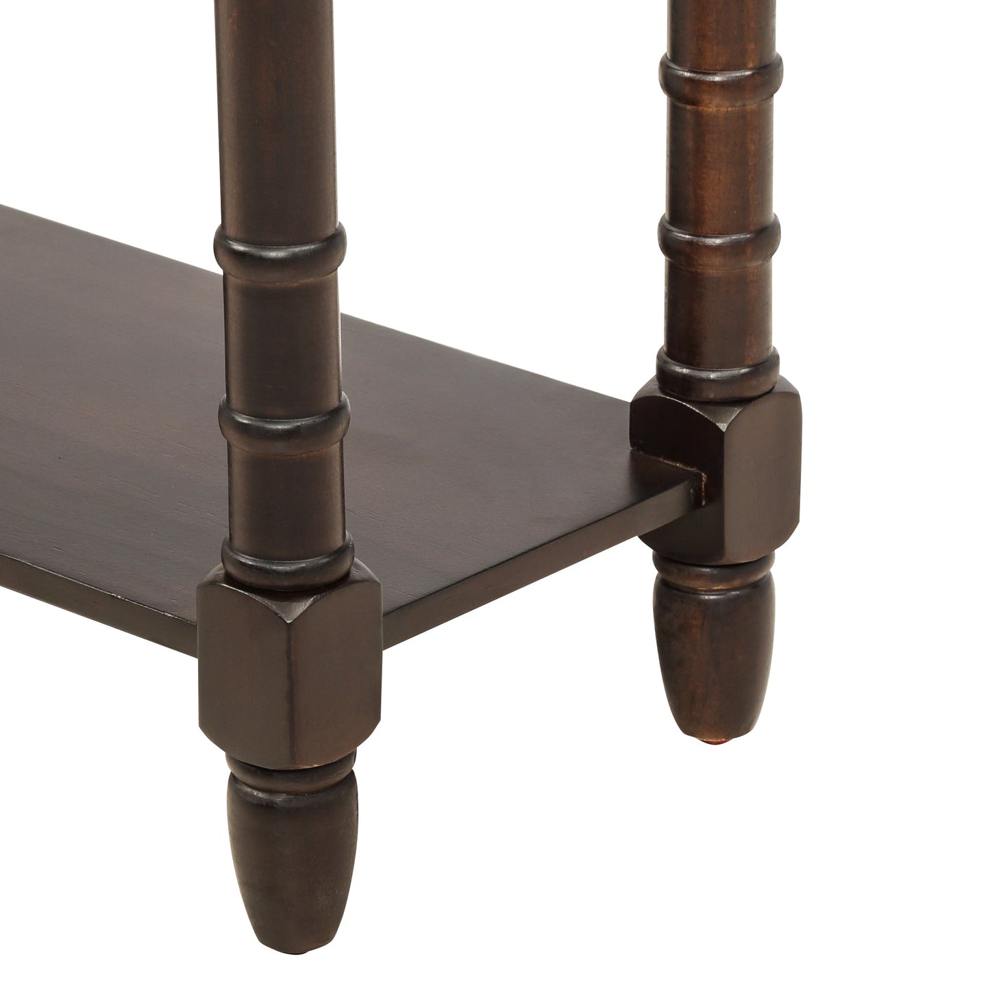 TREXM Espresso Console Table with Storage Drawers