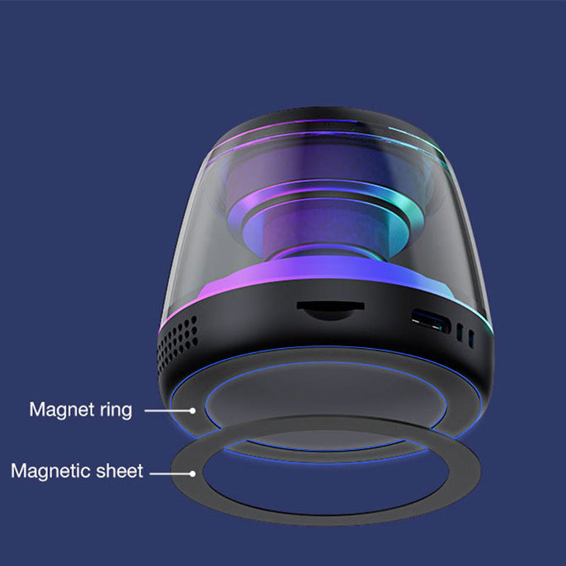 Portable RGB Light Bluetooth Speaker with Magnetic Holder