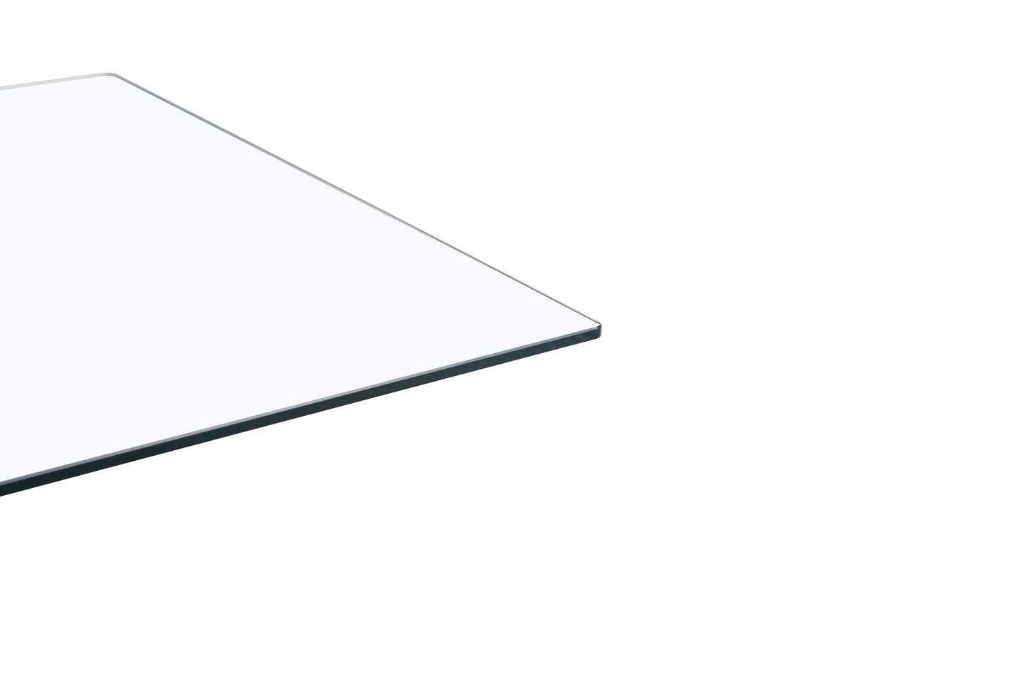 Plateau de Table en Verre Transparent Premium avec Accents Dorés