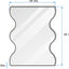 Wall Mirror 30x35 Inch Black Rectangular Mirror with 2 Wavy Sides Metal Framed Mirror Vanity Mirror Dressing Mirror - Korvel