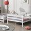 Wood Twin over Full Bunk Bed with Ladder White - Korvel