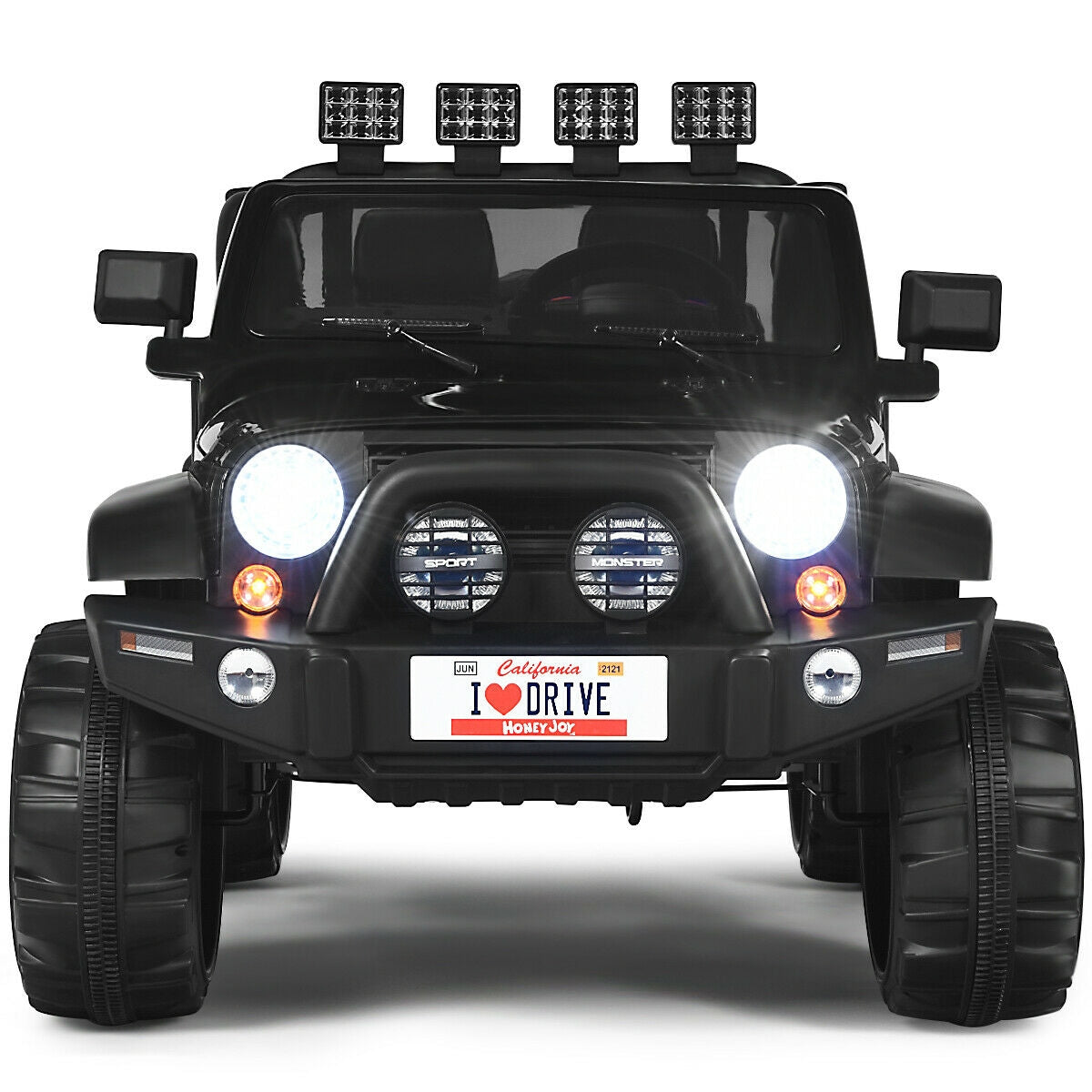 12V 2-Seater Electric Ride-On Car with Remote Control - Black