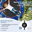 36 Inch Mini Trampoline with LED Lights & Bluetooth Speaker - Blue