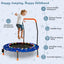 36 Inch Mini Trampoline with LED Lights & Bluetooth Speaker - Blue
