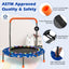 36 Inch Mini Trampoline with LED Lights & Bluetooth Speaker - Blue