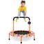 Trampolín Mini de 36 Pulgadas con Luces LED y Altavoz Bluetooth - Naranja