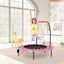 Trampolín Mini de 36 Pulgadas con Luces LED y Altavoz Bluetooth - Rosa