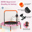 Trampolín Mini de 36 Pulgadas con Luces LED y Altavoz Bluetooth - Rosa