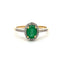 Genuine .74ct Emerald Diamond Ring in 14KT Yellow Gold