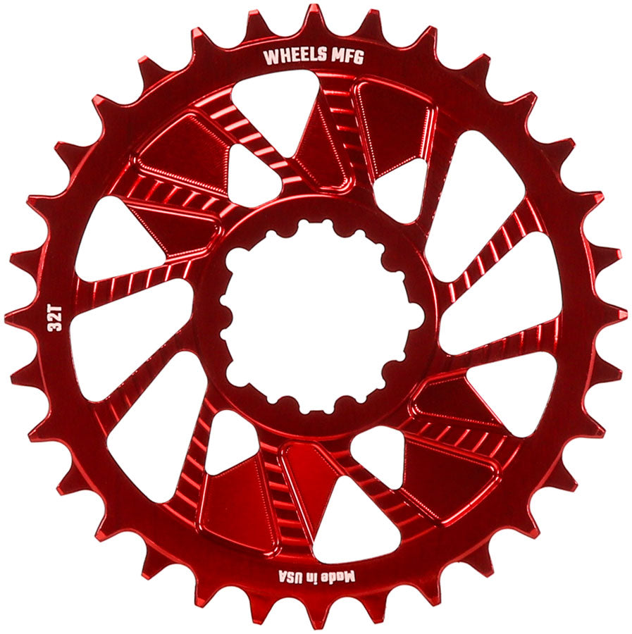 Chaîne de montage direct à 3 boulons SRAM 32t de Wheels Manufacturing - Rouge