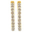 Pendientes de aro de diamantes de plata esterlina chapada en oro amarillo de 10K