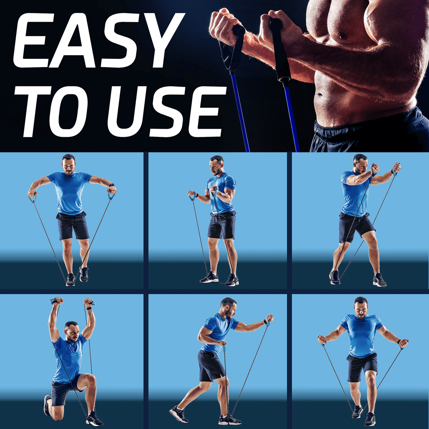 XGear Fitness 11-Piece Resistance Band Set with Handles