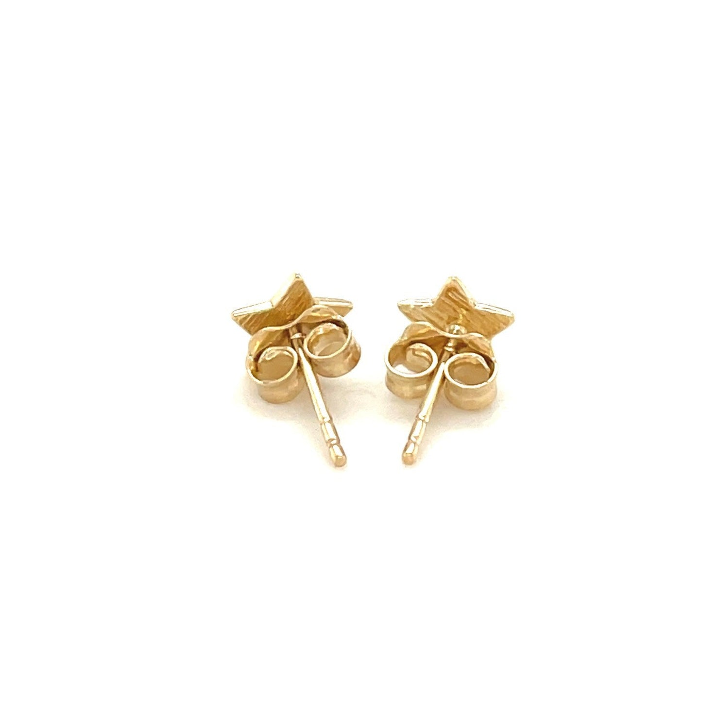 Boucles d'oreilles en or jaune 14 carats en forme d'étoile