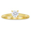 GIA Certified 14K Yellow Gold 1/2 Cttw Diamond Solitaire Engagement Ring - Size 6