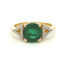 Genuine 2.12ct Emerald and Diamond Ring in 14KT Yellow Gold