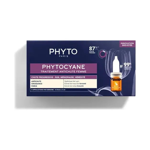 Tratamiento Progresivo Anti-Pérdida de Cabello Phyto PhytoCyane 12 x 5ml