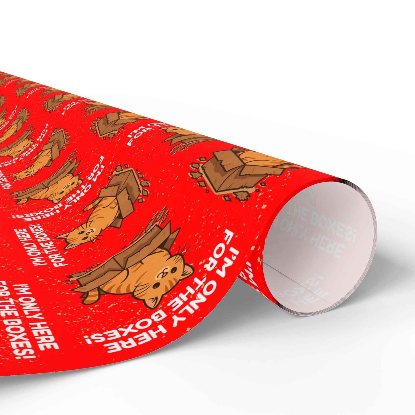 I’m Only Here for the Boxes – Cat-Themed Wrapping Paper