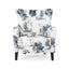 Fauteuil Club Rembourré en Tissu Imprimé Moderne Rétro