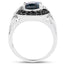 4.27 Carat London Blue Topaz & Spinel Sterling Silver Ring