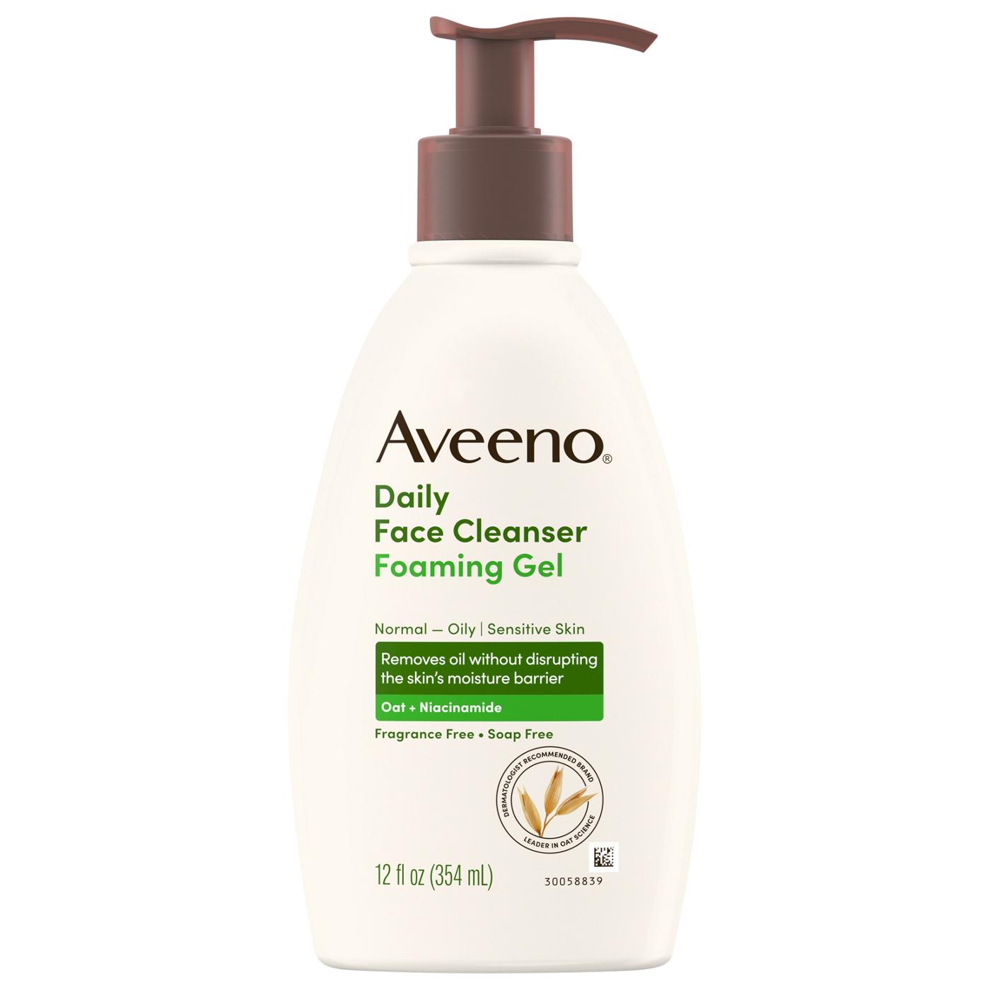 Gel moussant hydratant quotidien Aveeno pour peau normale à grasse - 12 Oz