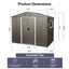 8ft x 6ft Outdoor Metal Storage Shed with Window Grey(W540S00016) - Korvel