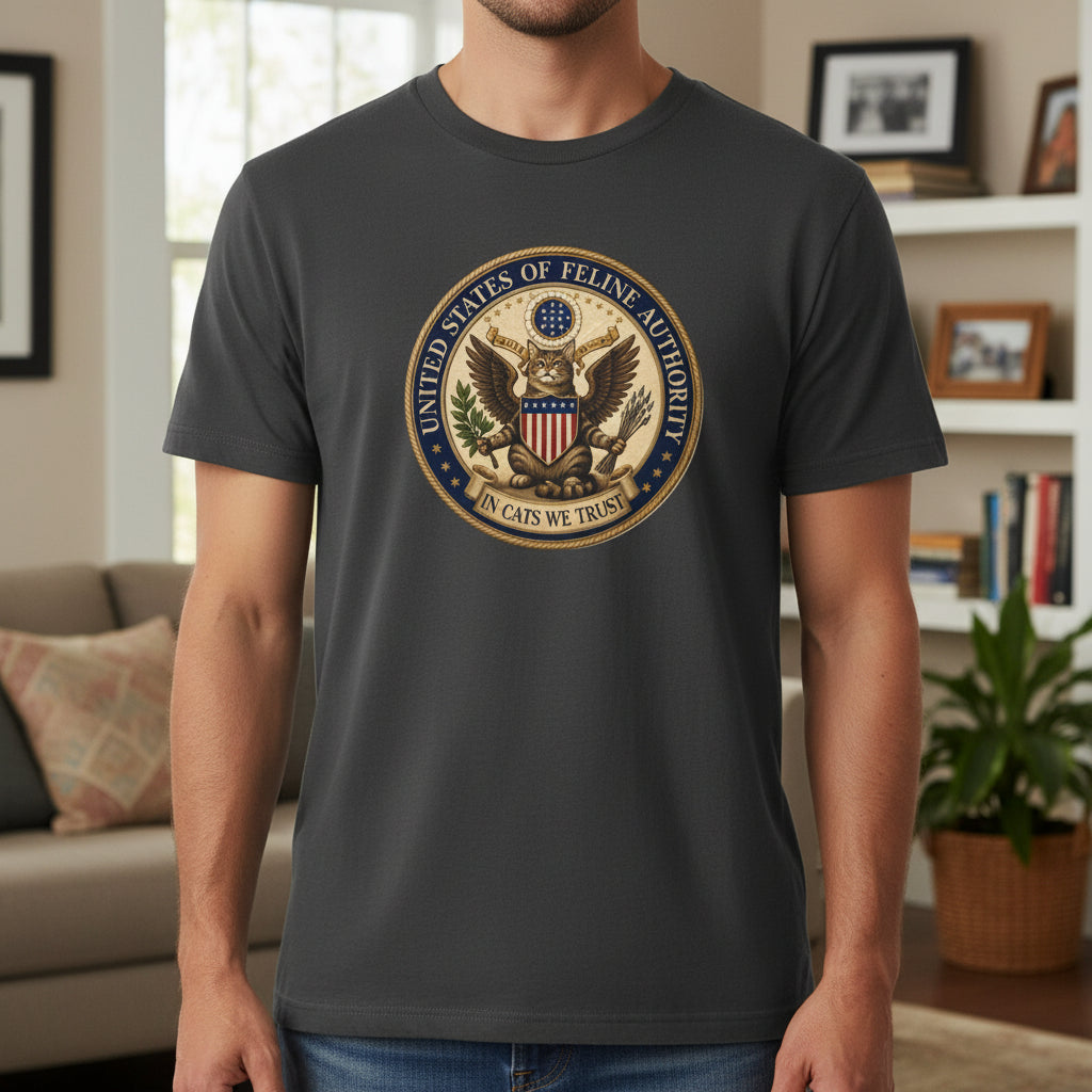 T-shirt Vintage Seal de l'Autorité Féline des États-Unis