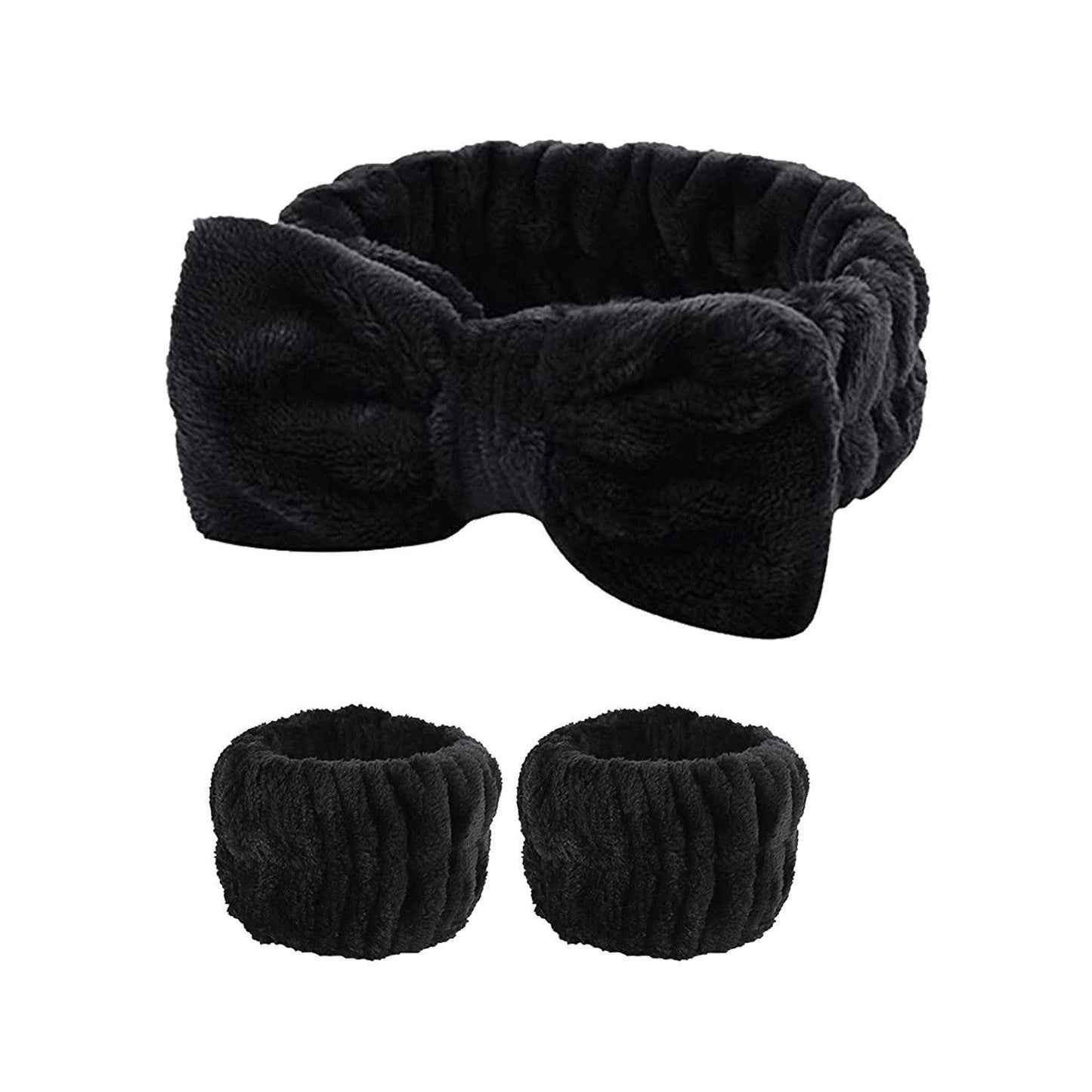Butterfly Bow Headband & Wrist Strap Set - 3 Pieces