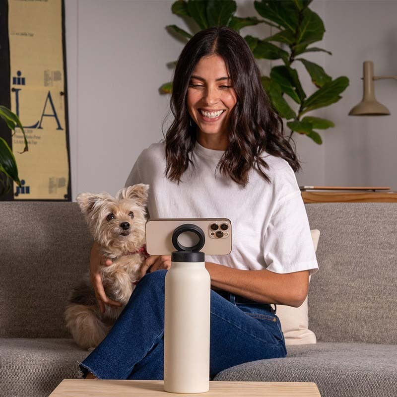 Premium Magnetic Insulated Cup with Phone Holder